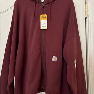 Carhartt Burgundy Tencel Fiber Hoodie